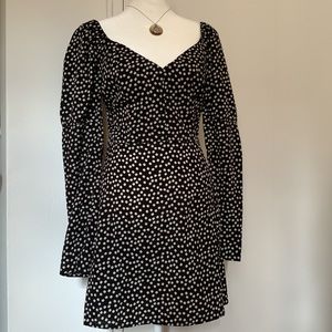NWT Black printed dress by Re:named Nordstrom